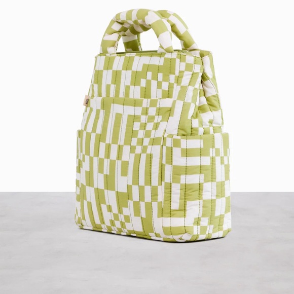 Green and White Quilted Women's Bag - Picture 7 of 8